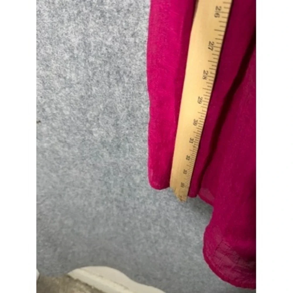 Zara Pink Crinkle Maxi Skirt Elastic Waist Boho Flowy Size L 03897089630047
